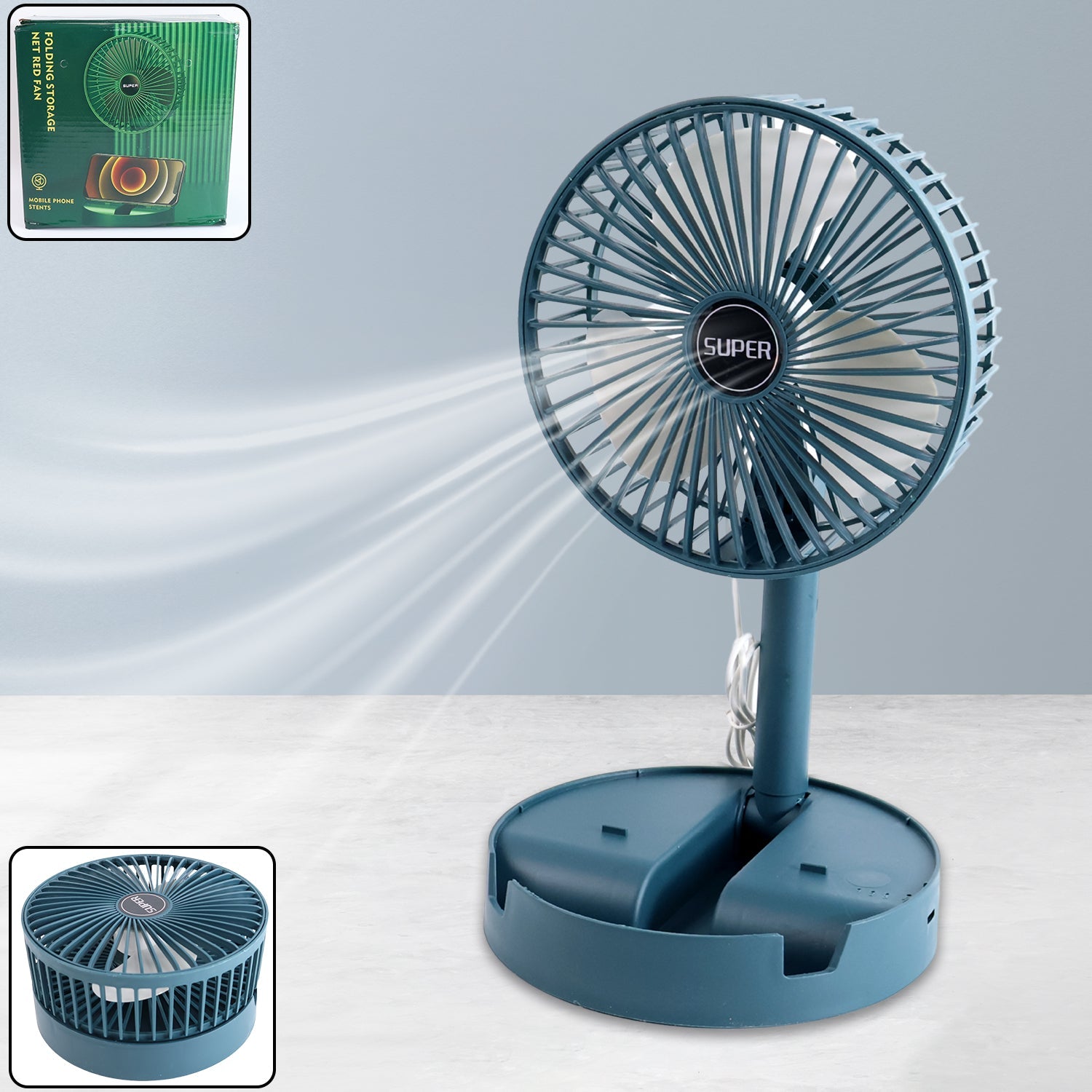 Adjustable Portable Desktop Fan - Telescopic Silent Personal Cooling for Office & Travel (Battery Not Include) Adjustable Portable Desktop Fan - Telescopic Silent Personal Cooling for Office & Travel (Battery Not Include)
